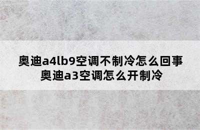 奥迪a4lb9空调不制冷怎么回事 奥迪a3空调怎么开制冷